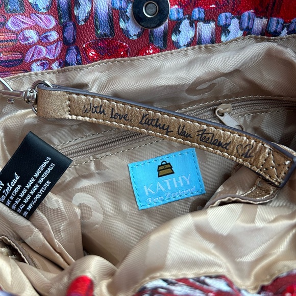 Kathy Van Zeeland Multicolored Handbag Purse Colorful Man Made Materials C10 - Picture 10 of 16